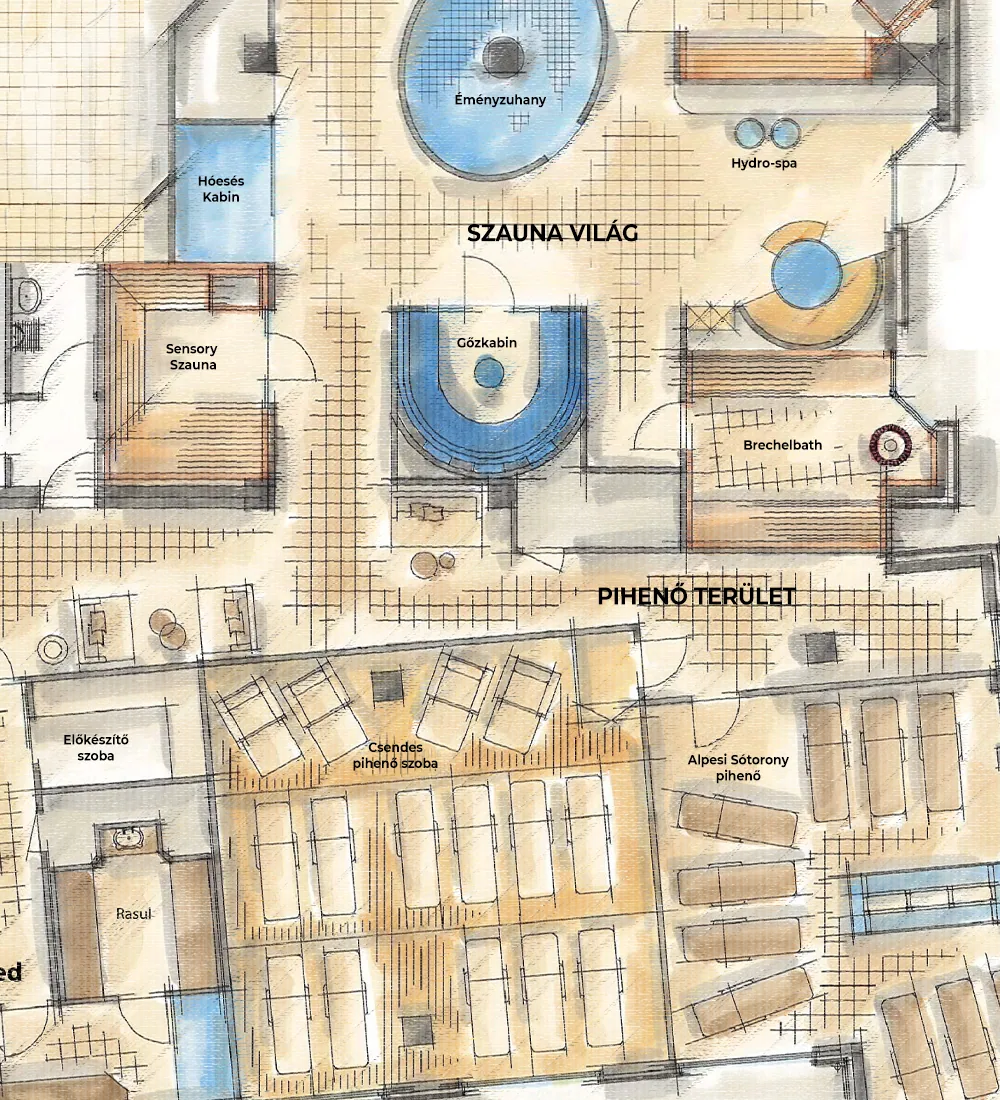 Wellness terv — 2D és 3D látványterv