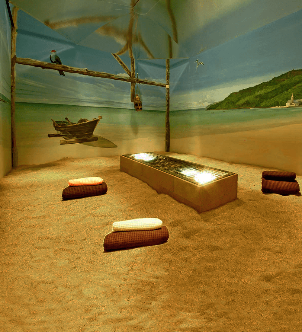 Sabbia med napozószoba trópusi stílusban