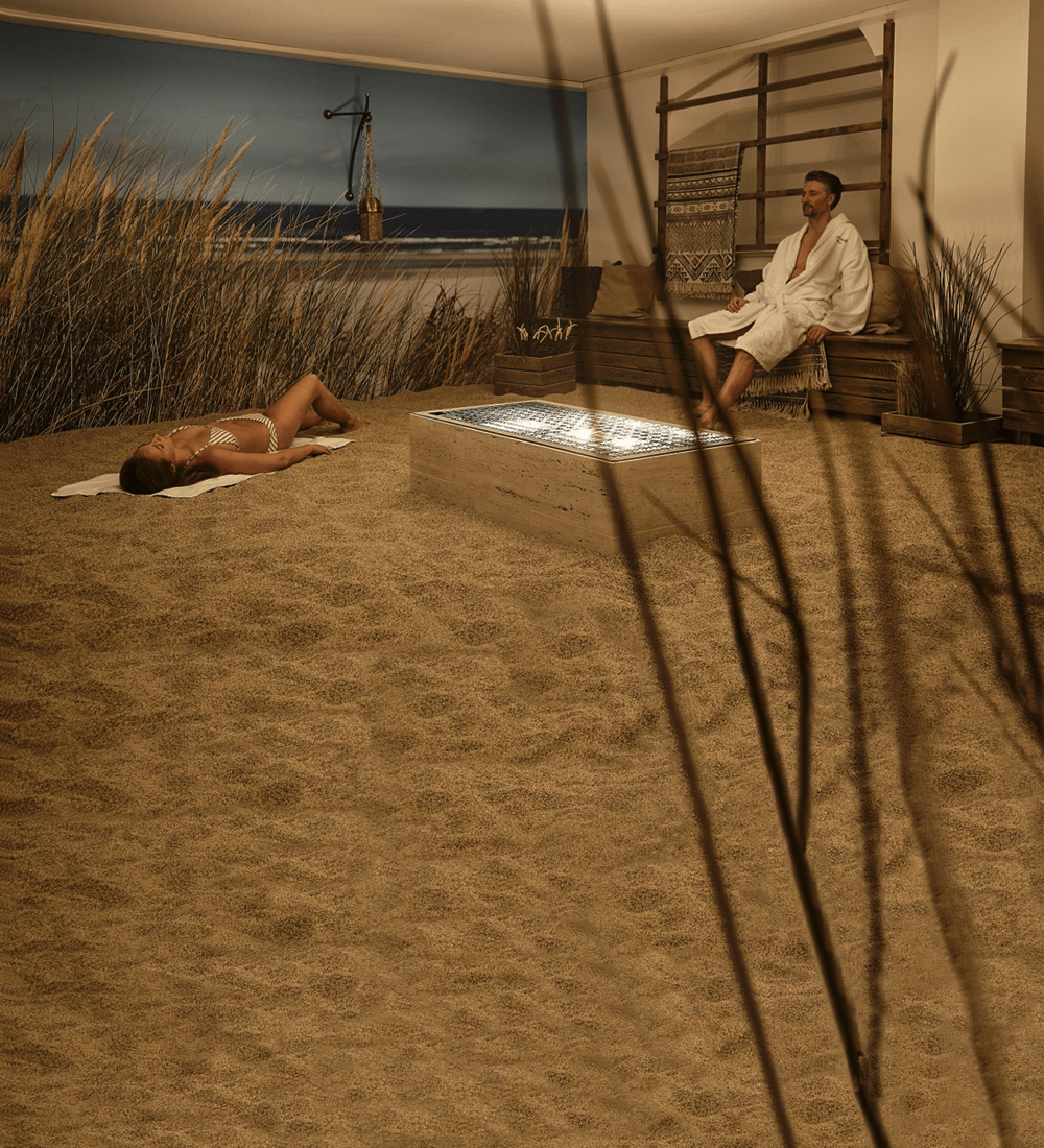 Sabbia med napozószoba tengerparti stílusban